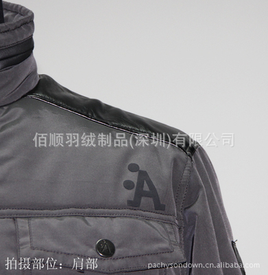 【真牛皮拼接多口袋保暖棉衣外貿(mào)服裝工廠生產(chǎn)批發(fā)供應(yīng)來樣訂做116】價(jià)格,廠家,圖片,服裝加工,佰順羽絨制品(深圳)-